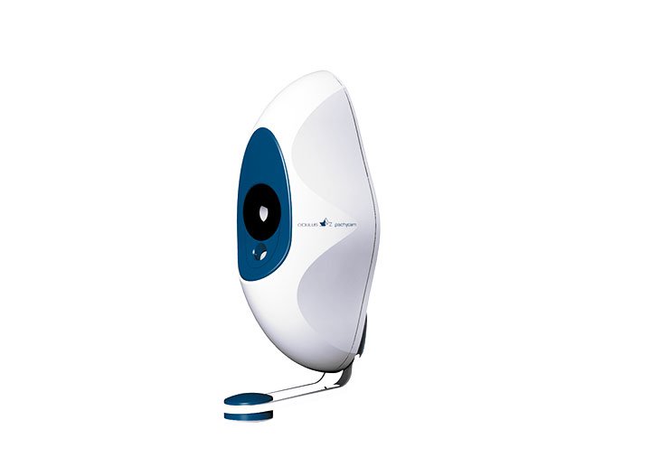 Pachycam This pachymeter can be attached to a slit lamp and is also applicable as a stand-alone unit on a lift table with separate computer.