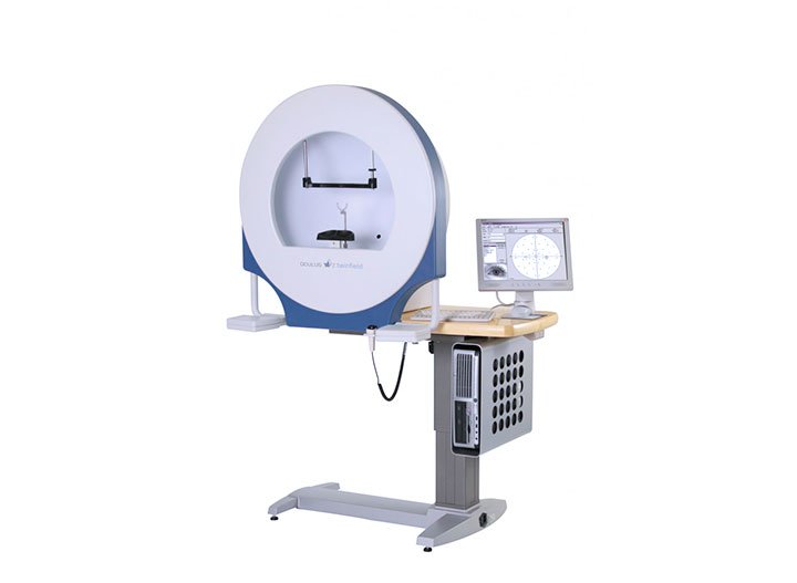 Twinfield Round head projection perimeter to measure the field of vision.